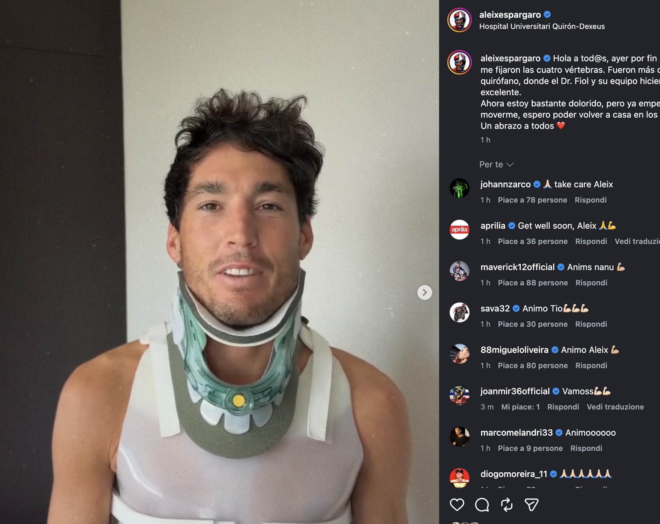 Aleix Espargarò Pasca Operasi Panjang