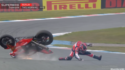 Somkiat Chantra Alami Kecelakaan Hebat di FP3 WSBK Assen 2026