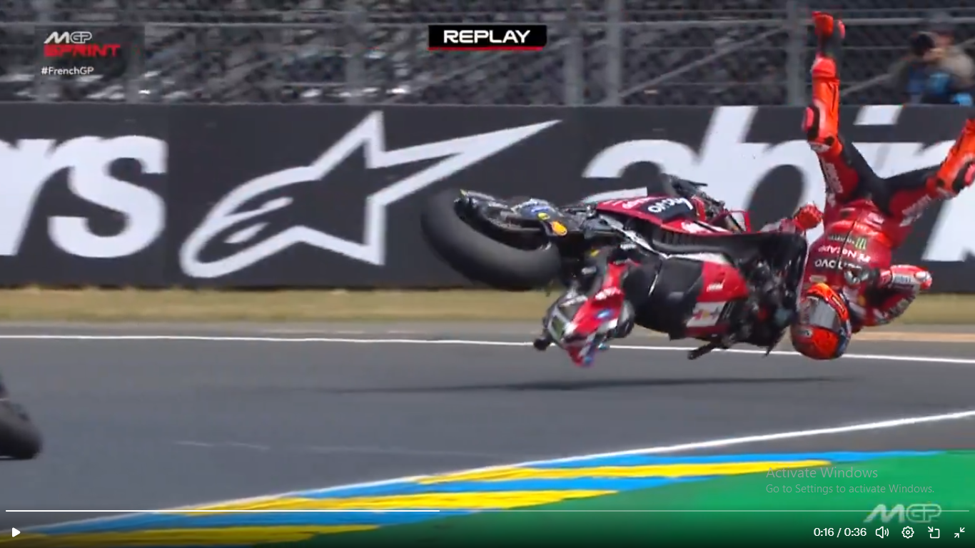 Drama Sprint Race MotoGP Prancis 2026, Marc Marquez Crash Parah