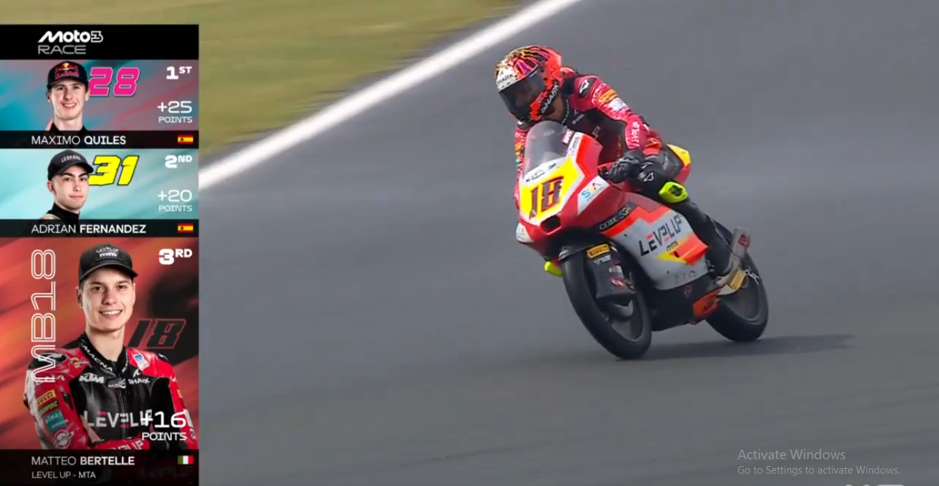 Matteo Bertelle Segel Podium Ketiga Moto3 Prancis 2026