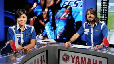 komentator motogp trans7 Lucy Wiryono dan Matteo Guerinoni